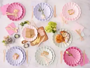 Simply Eco plates multicolor (L)