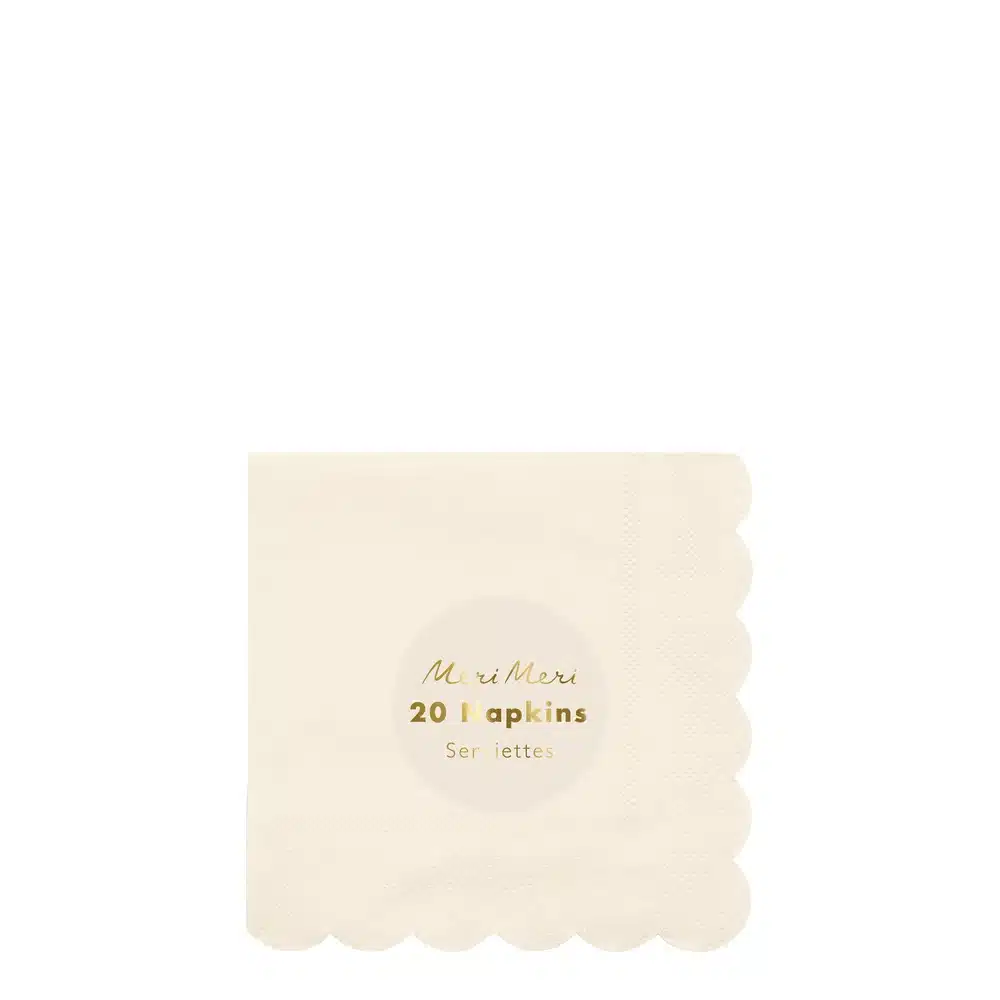 Simply eco gebaksservetten - Meri Meri - creme