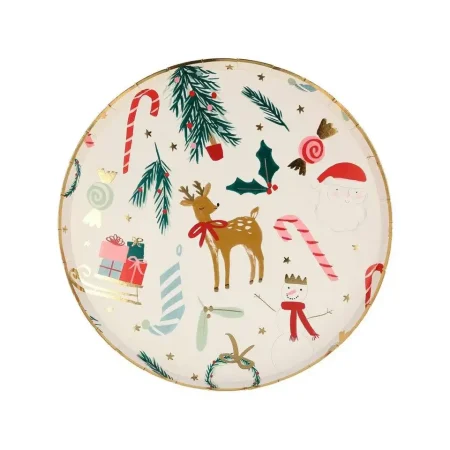 Kerst bordjes (8 st) -Meri Meri - (small)