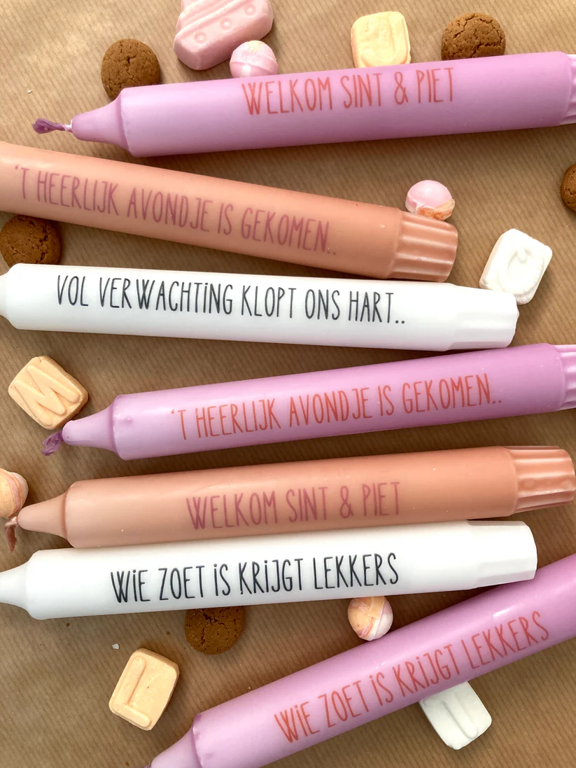 Sinterklaas kaars - Welkom Sint & Piet