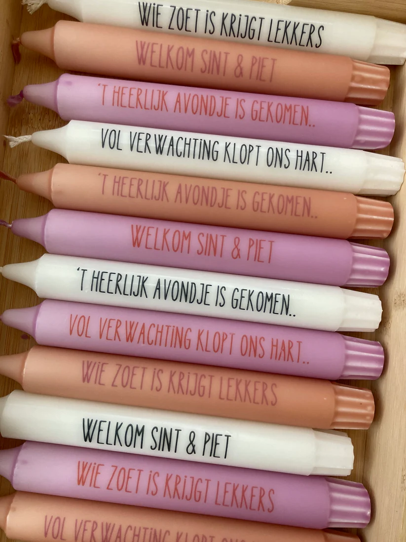 Sinterklaas kaars - Welkom Sint & Piet