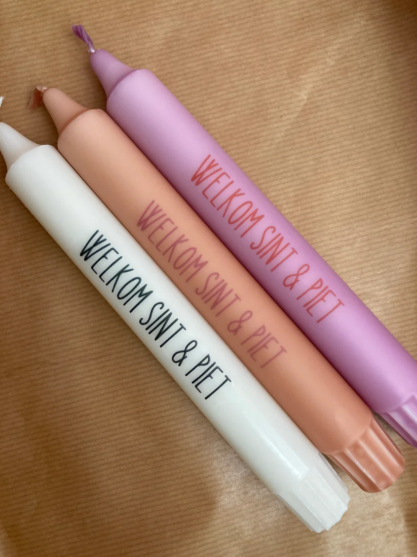 Sinterklaas kaars - Welkom Sint & Piet