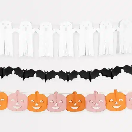 Halloween slinger set Meri Meri – franje, vleermuizen en pompoenen decoratie