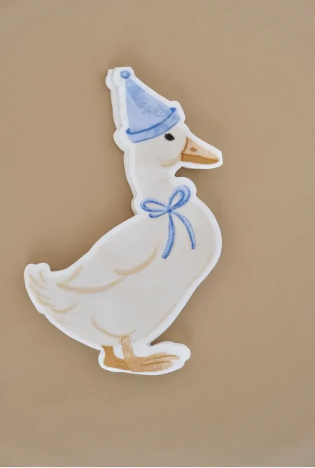 Feestservetten met eend – papieren dessert servetten